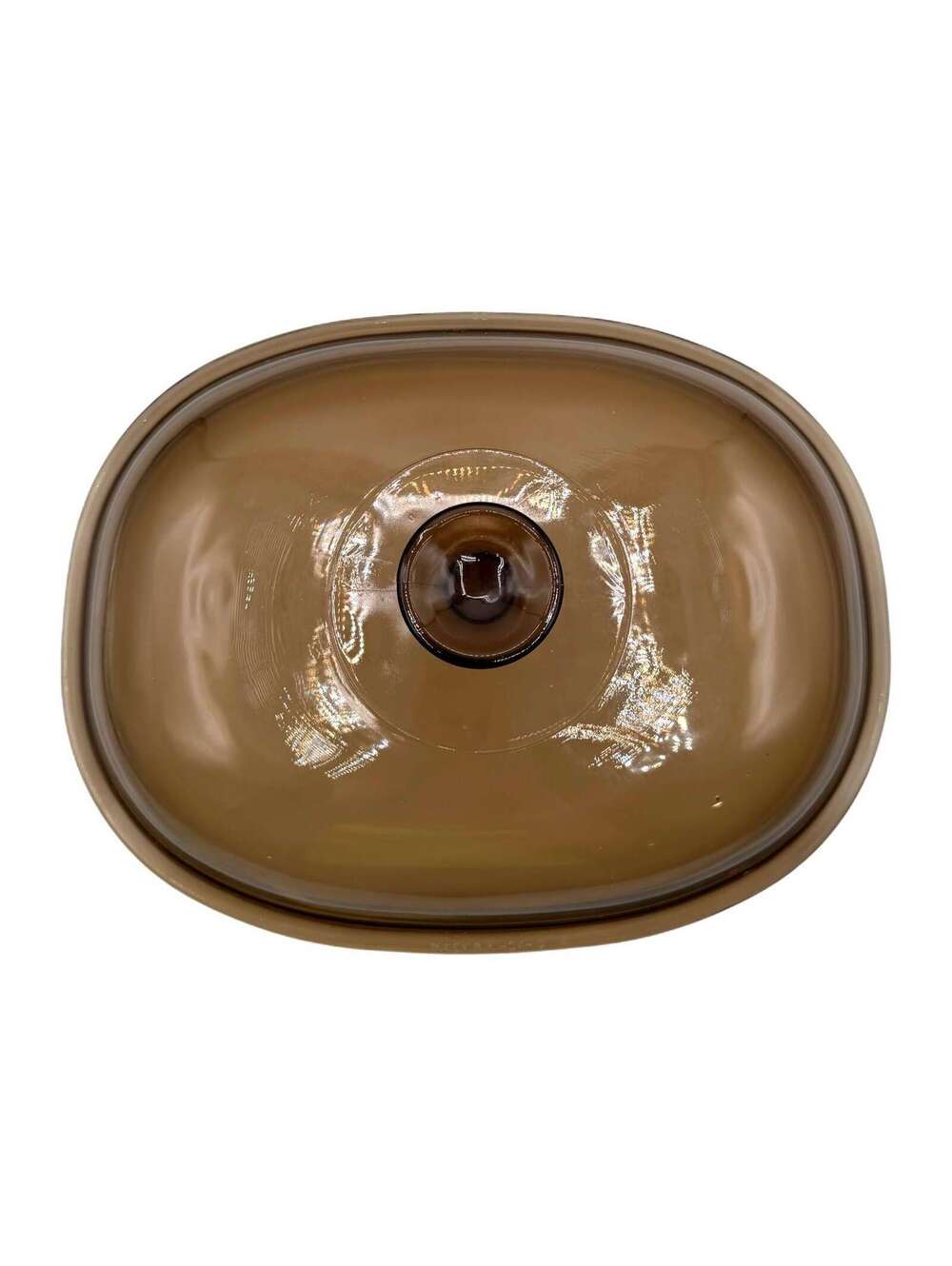 Vintage Pyrex Visions Amber 12.5” Oval Glass Replacement Lid F-14-C